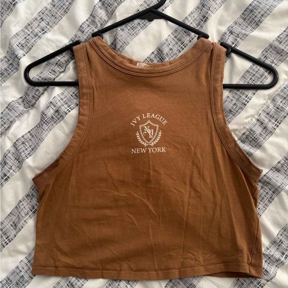 Brown Crop Top